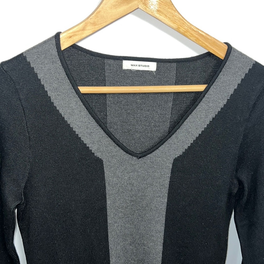 Women’s black Max Studio dress in black and grey. Amazing condition!